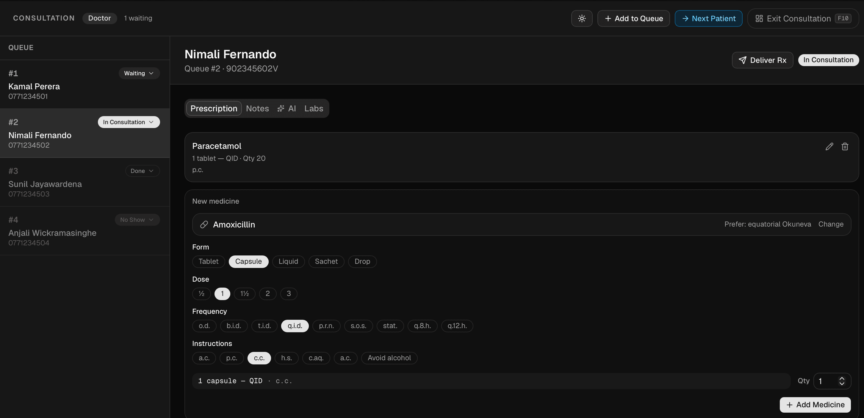 Write prescriptions faster product screenshot