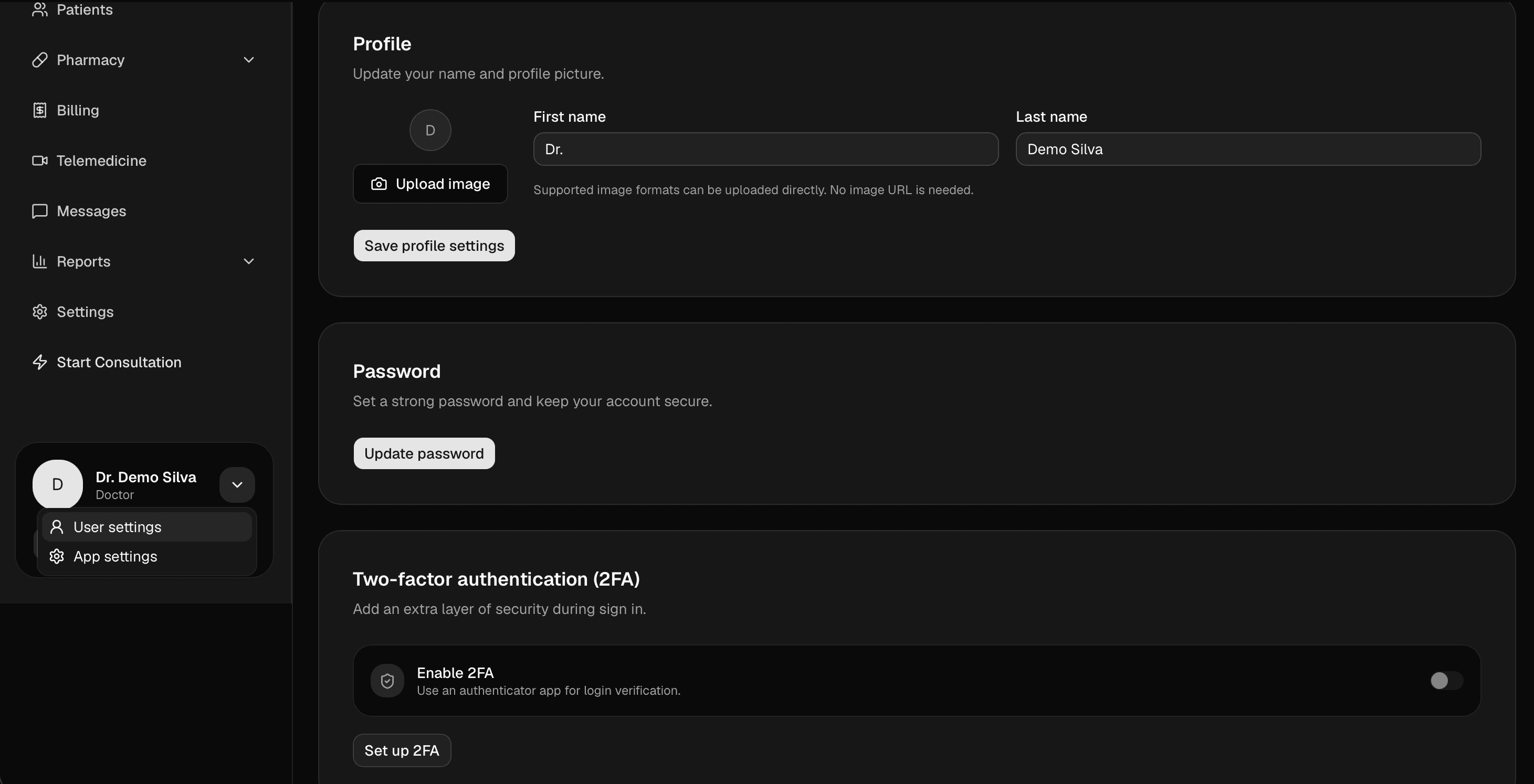 Security and privacy controls product screenshot